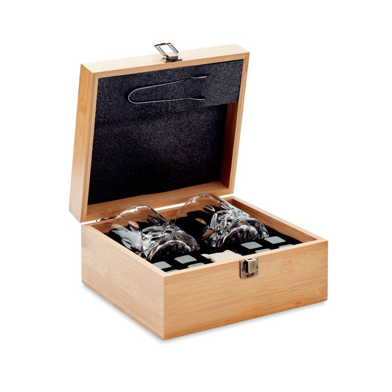 Set de whisky en caja de bambú
