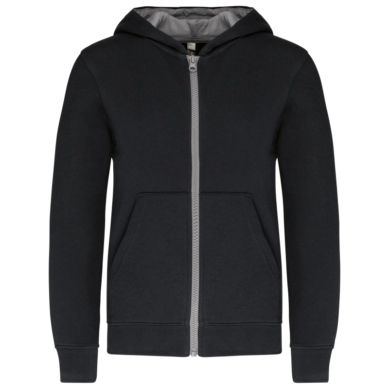 Sweatshirt de criança com capuz e fecho
