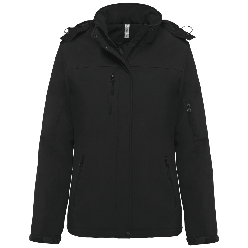 Parka softshell acolchoada de senhora com capuz