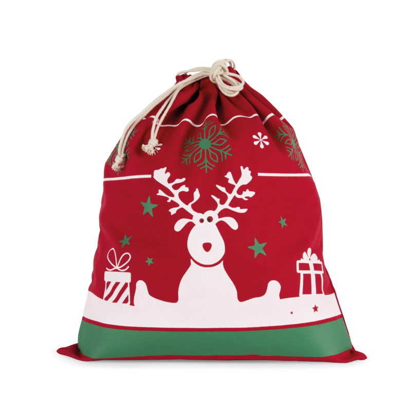 Saco com cordão com motivos de Natal