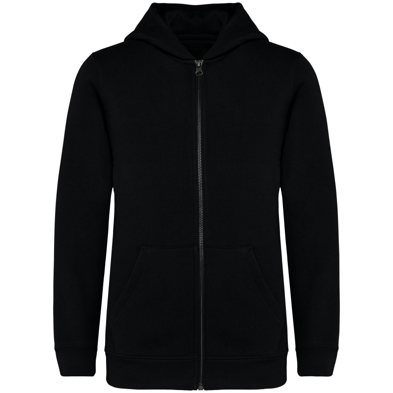 Sweatshirt eco-responsável com fecho e capuz de criança