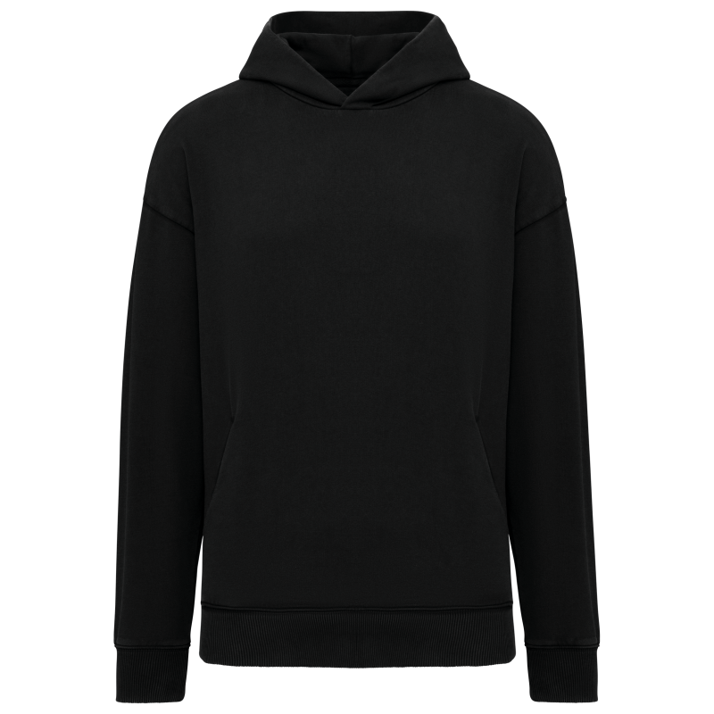 Sweatshirt eco-responsável com capuz aspecto lavado oversize unissexo