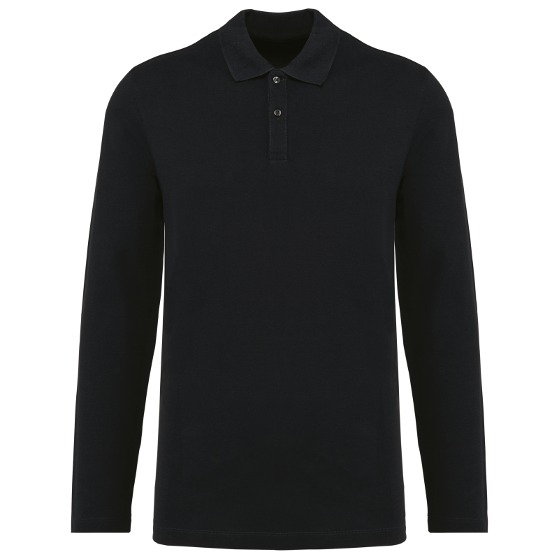 Polo Supima® de manga comprida de homem