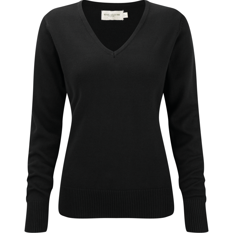 Pullover de senhora com decote em V