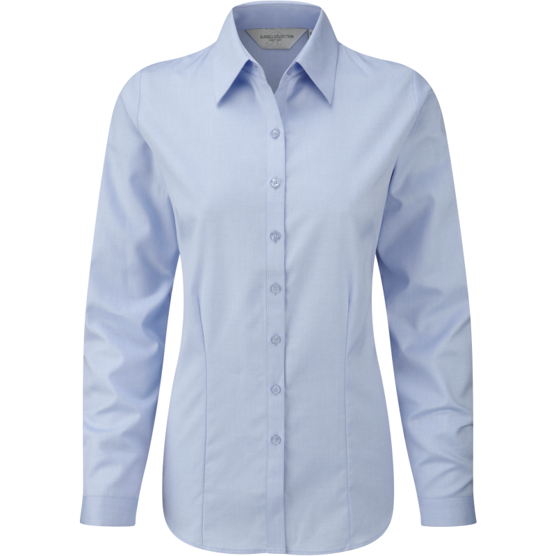 Camisa de senhora de manga comprida Herringbone