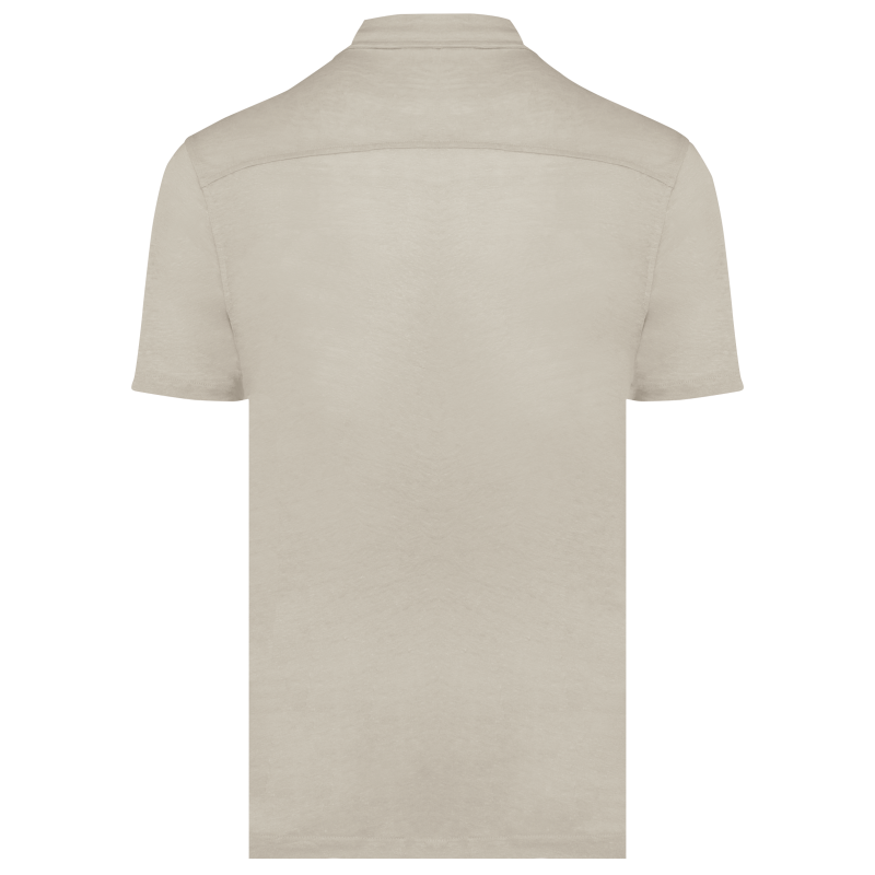 Camisa de manga curta em linho de homem