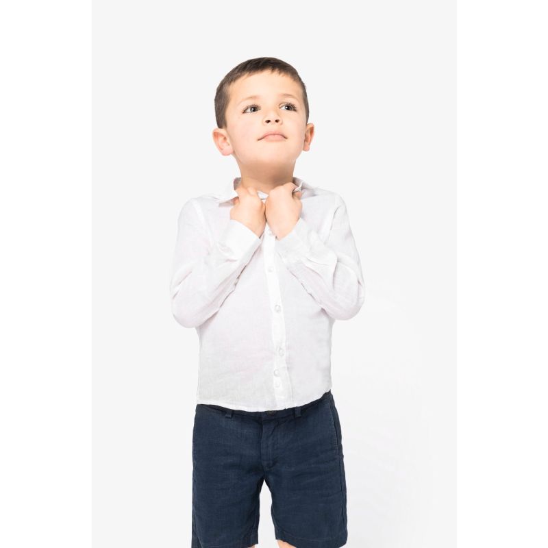 Camisa em linho de criança