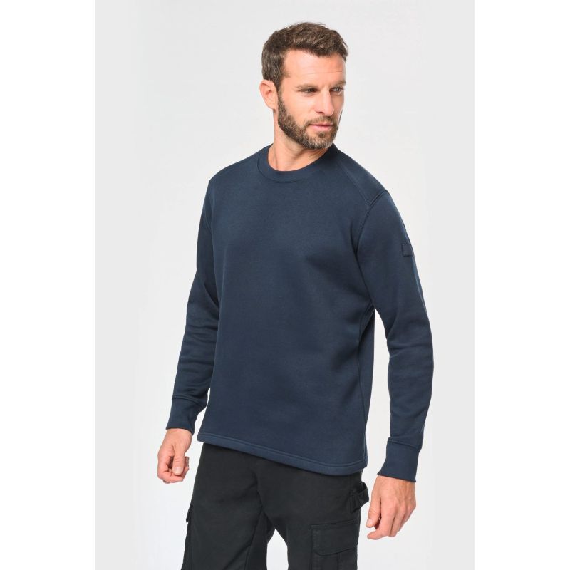 Sweatshirt com mangas direitas