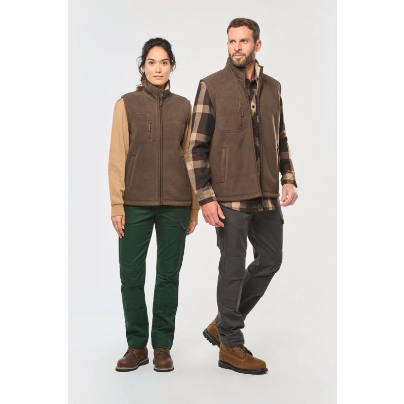 Colete polar com interior em sherpa unissexo