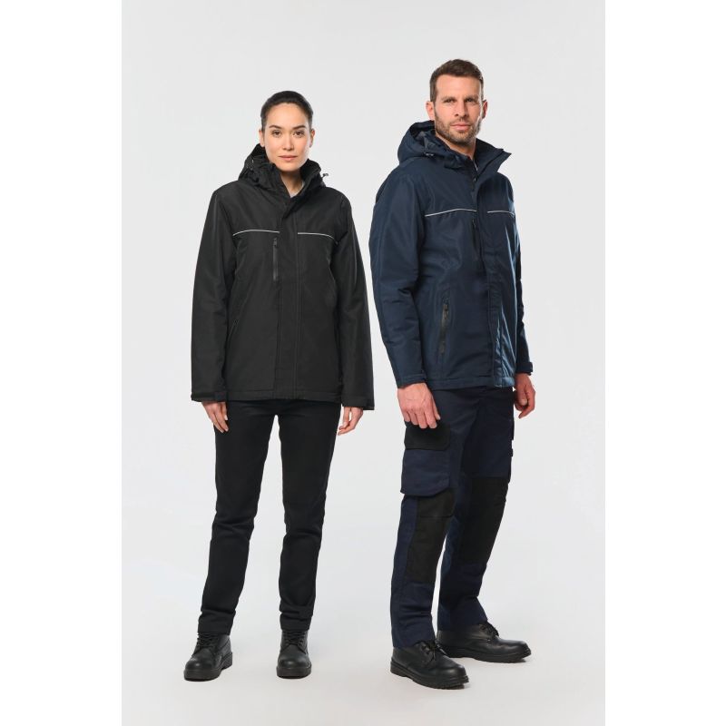 Parka performance com capuz unissexo