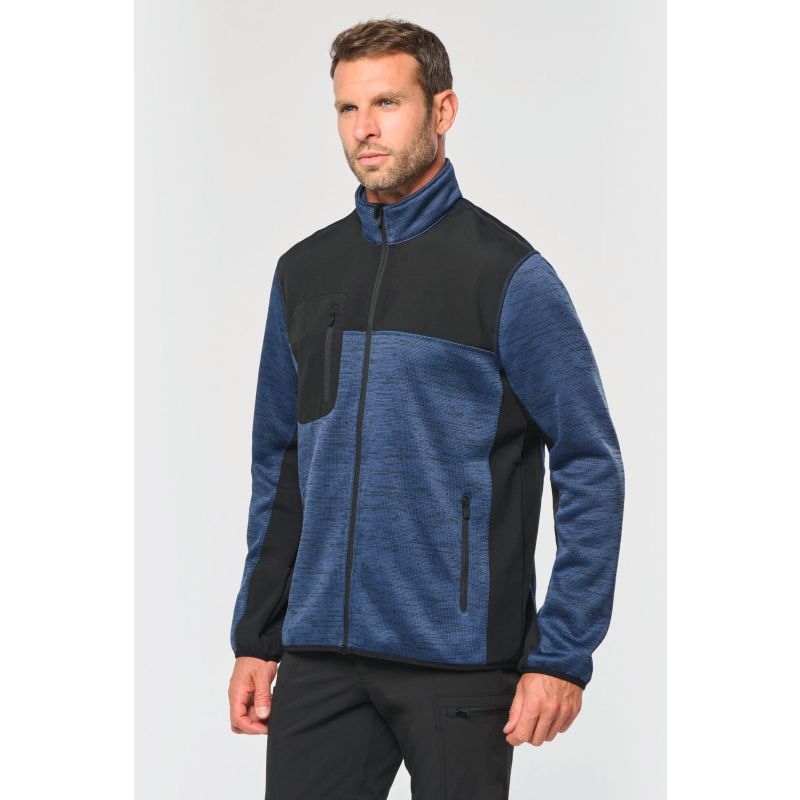 Casaco em material reciclado em polytricot de homem