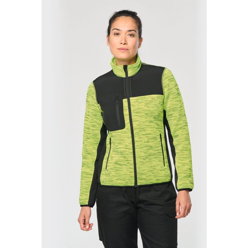 Casaco em material reciclado em polytricot de senhora